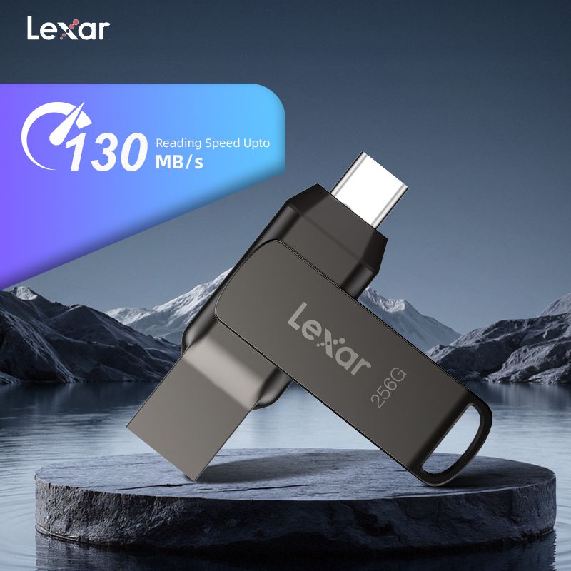 Lexar 2-in-1 3.2 OTG Type-C Metal Pen Customizable 64GB 128GB 256GB High-Speed USB Flash Drive For Book PC_voghion.com