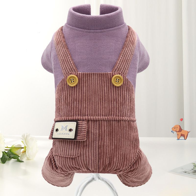 Huisdier Hond Nieuwe Stijl Label Decoratie Harnas Teddy Bichon Kat Lente Herfst Winter Verdikt Gebreid Viervoeter Kleding_voghion.com
