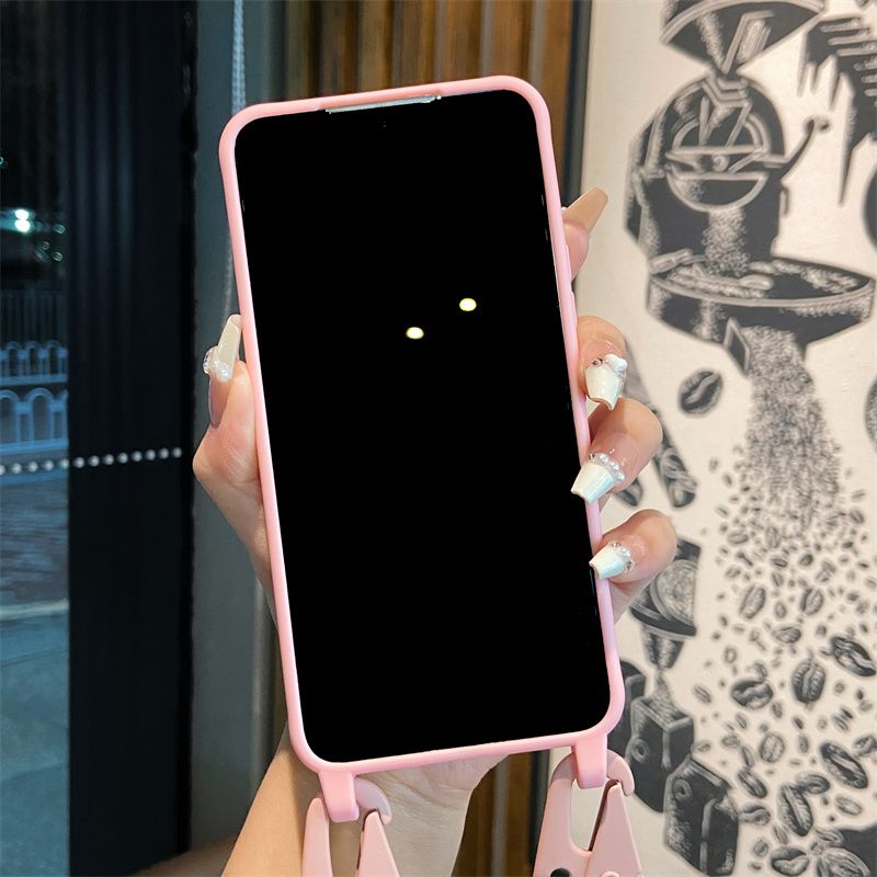 Étui de téléphone à bandoulière pour Samsung Galaxy A16 A06 A55 A15 A05 A05S A35 A25 Coque arrière en silicone TPU souple_voghion.com