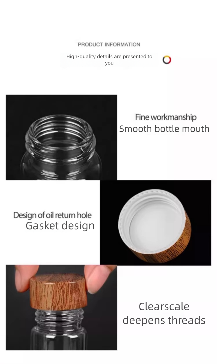 Mini flacone di vetro sigillato per caffè in polvere per uso alimentare, barattolo portatile per la conservazione di tè ai fiori_voghion.com