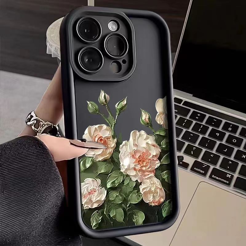 Cute Flower Soft Silicone Case For Redmi Note 13 12 11 10 9 8 7 Pro Plus 11S 13C 12C Matte Camera Protection Phone Cover_voghion.com