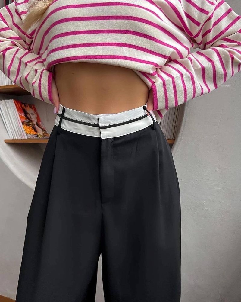 Spring New Solid Color Fashionable Slim Casual Trousers Niche Design Floor Length Suit Pants_voghion.com