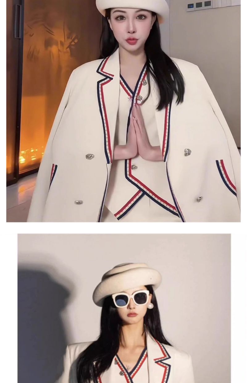 Ensemble trois pièces élégant et stylé pour femme, nouvelle collection printemps-automne 2025_voghion.com