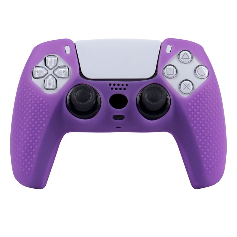 Custodia in silicone per gamepad con punta antiscivolo, custodia protettiva monocromatica per PS5 con punta, custodia in silicone a tinta unita_voghion.com