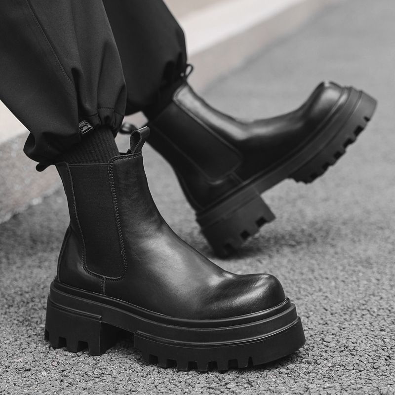 Bottes cigarettes Martin Boots pour hommes Bottes d'hiver à semelles épaisses Bottes courtes_voghion.com