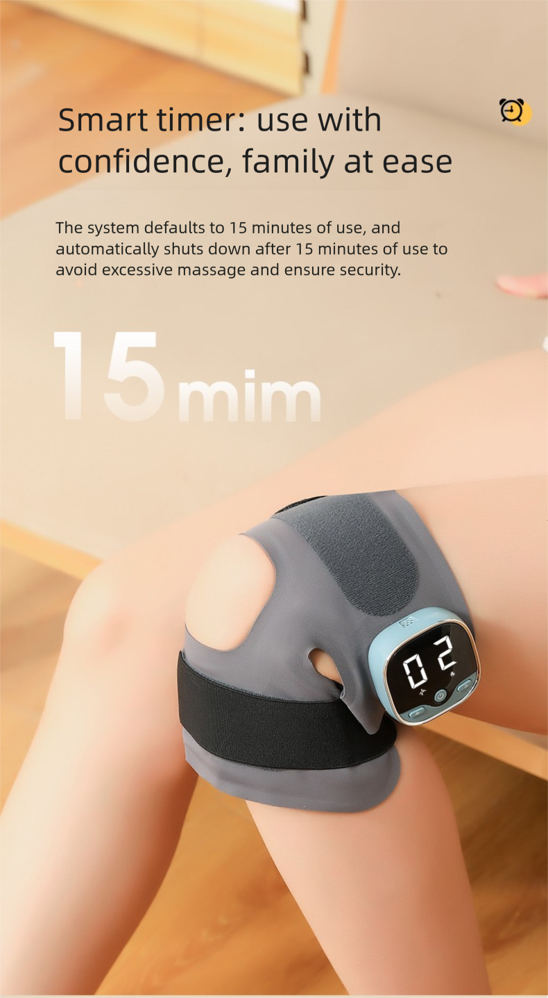 Intelligent Adjustable Full Knee Thigh Calf Three-in-One Leg Electric Heating Massager_voghion.com