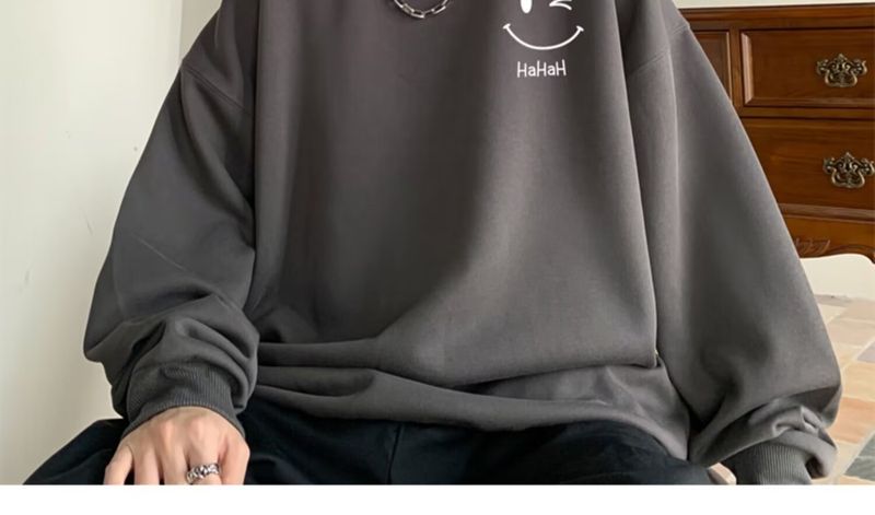 Men's Clothing Round neck sweatshirt men's spring and autumn style brand printed long sleeved T shirt men's style youth bottoming shirt pullover_voghion.com