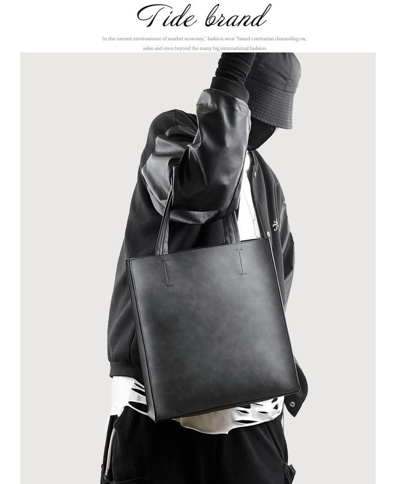Men’s Bags Men's Vertical Handbag Simple Fashion Trend Personality Mother And Child Bag Commuting Business Computer Bag_voghion.com