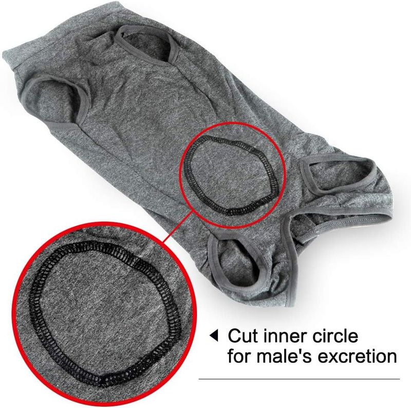 Colete de proteção fisiológica para cães, prevenção de lambidas e feridas, roupa para castração pós-cirúrgica_voghion.com