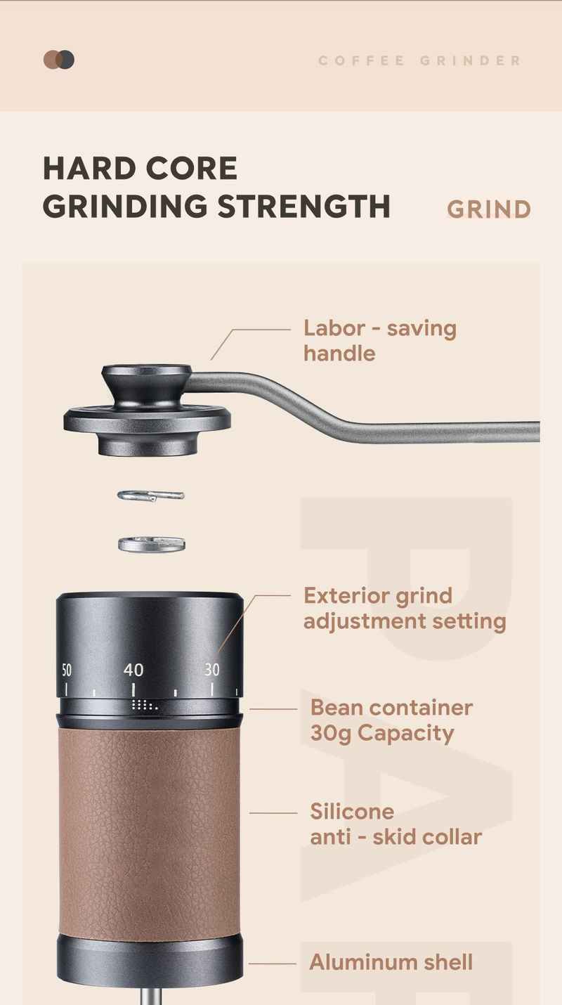 New Hand Coffee Machine Portable Hand Bean Grinder Metal Grinding Heart Italian Manual Coffee Bean Grinder_voghion.com