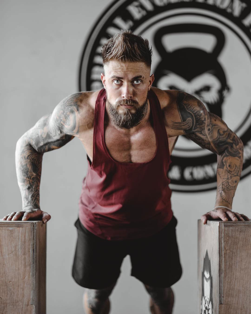 Muscle Fitness Male Brother Sommer Sport Freizeit Elastisch Quick Dry Blank Light Plate No Splice Tank Top_voghion.com