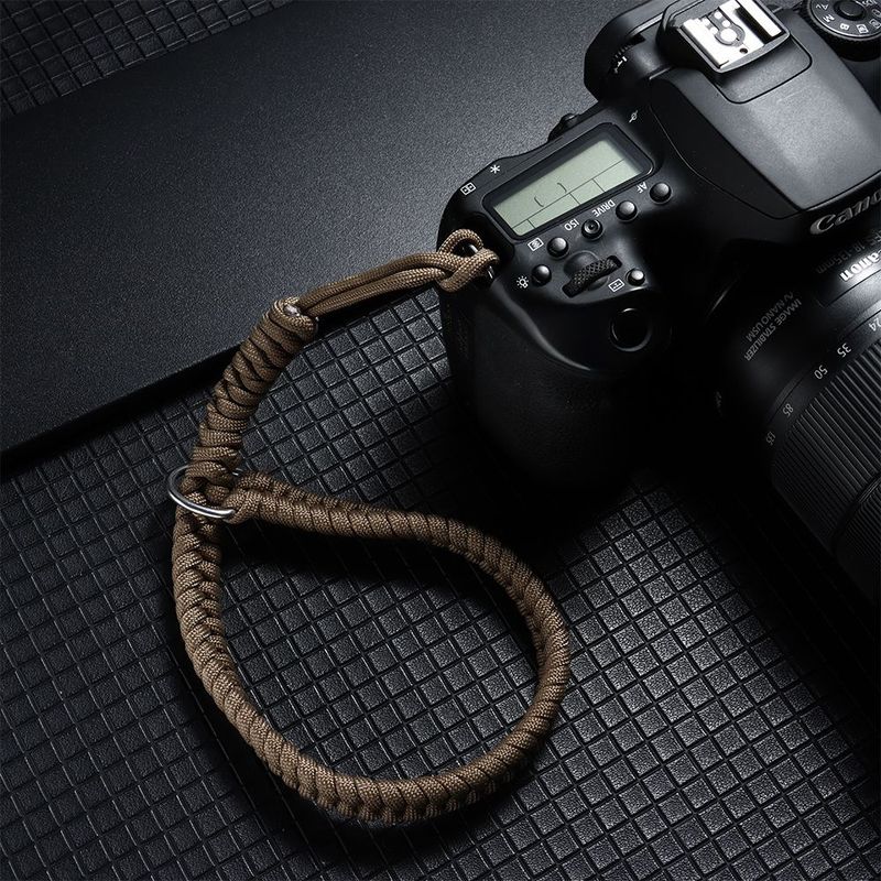 Camera Strap Rope Wrist Climbing Hand Cameras Mini Nylon Paracord Bracelet Grip Adjustable Vintage Braided Ropes Neck_voghion.com