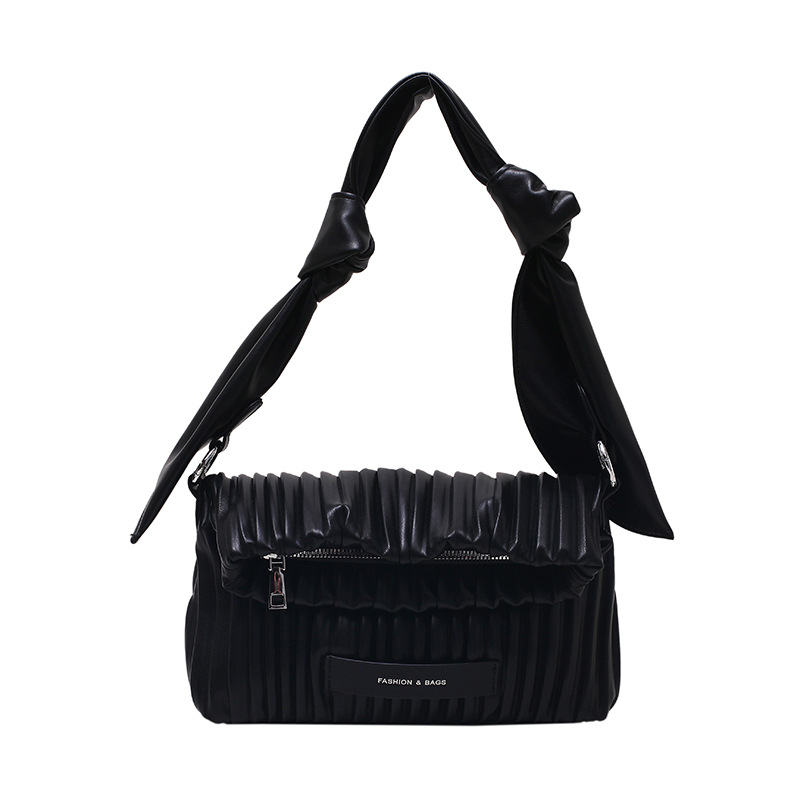Borsa a pieghe da donna New Fashion Design Sense Borsa a tracolla tinta unita di nicchia Borsa ascellare Borsa a tracolla senior semplice_voghion.com