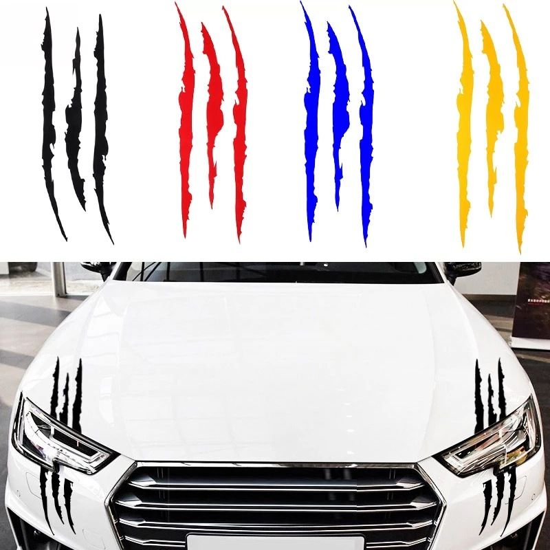 Headlight Decoration Hood Light Eyebrow Scratch Ghost Claw Car Creative Modification Personalized Sticker Waterproof_voghion.com