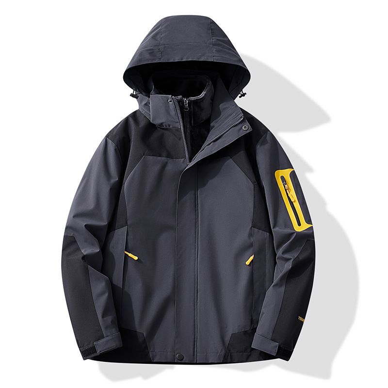 2024 New Women's Outdoor Three-in-One Detachable Windproof Waterproof Trendy Ski Jacket For Men_voghion.com
