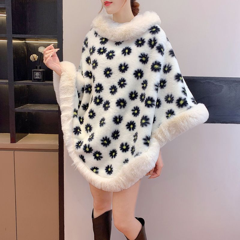 Verve 2025 Automne Hiver Nouveau Pull Femme Peluche Chrysanthème Manches Longues Polyvalent Chaud_voghion.com