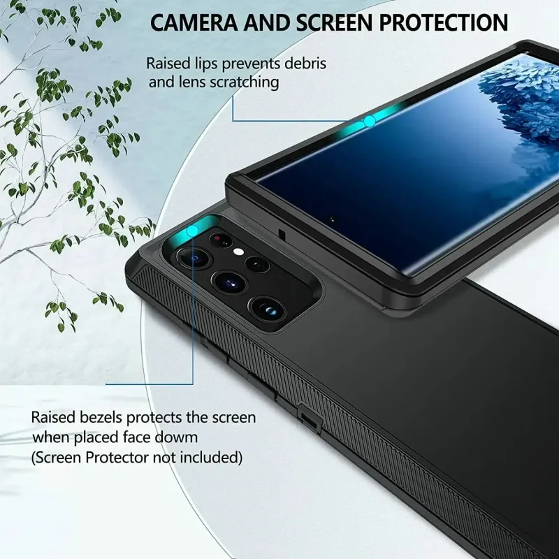 Armor Otter X Box Case fir Samsung Galaxy A55 S23 S22 S21 S20 S24 Ultra S10 S8 S9 Note 20 10 Heavy Duty Shockproof Armor Case_voghion.com