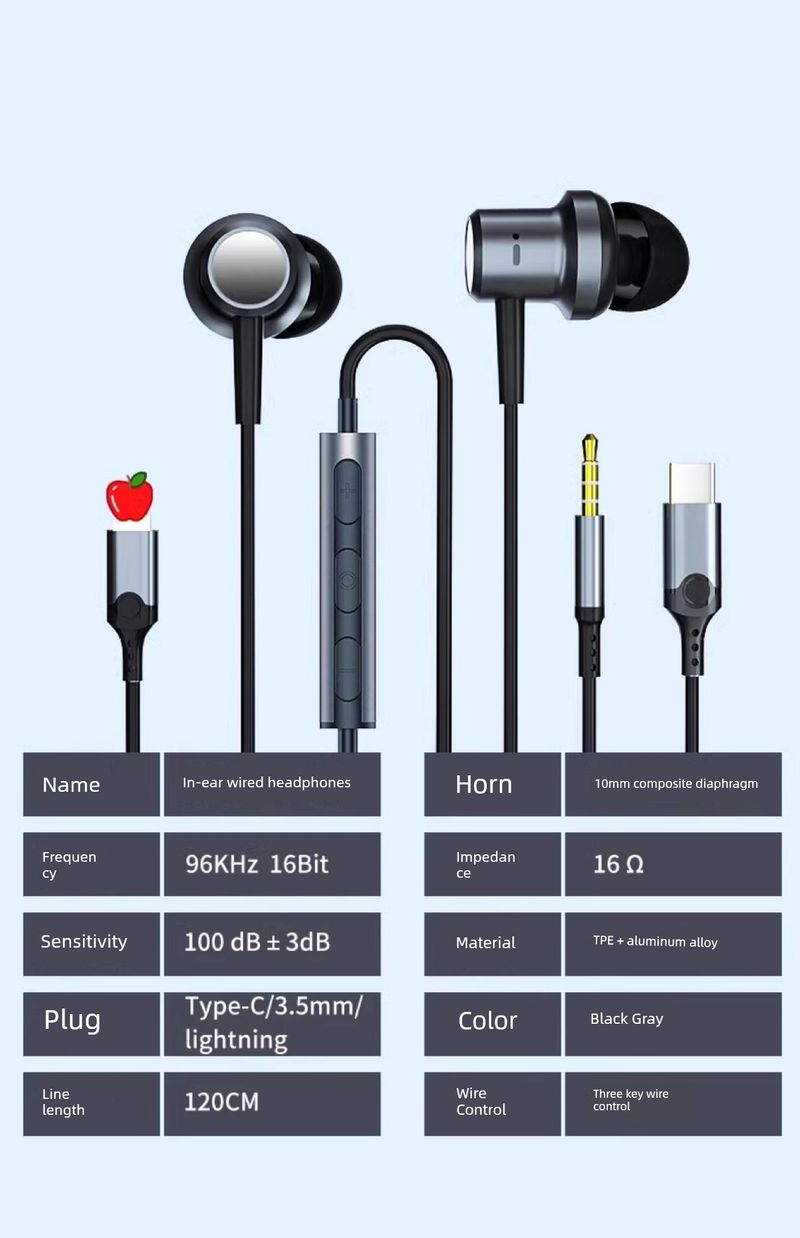 Burmester In-Ear-Headset mit Kabel Hohe HiFi-Klangqualität Digitales Audio Karaoke-Aufnahmespiel_voghion.com