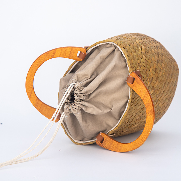 Nuova borsa a mano piccola versatile in paglia intrecciata 2022, semplice borsa da donna di nicchia_voghion.com