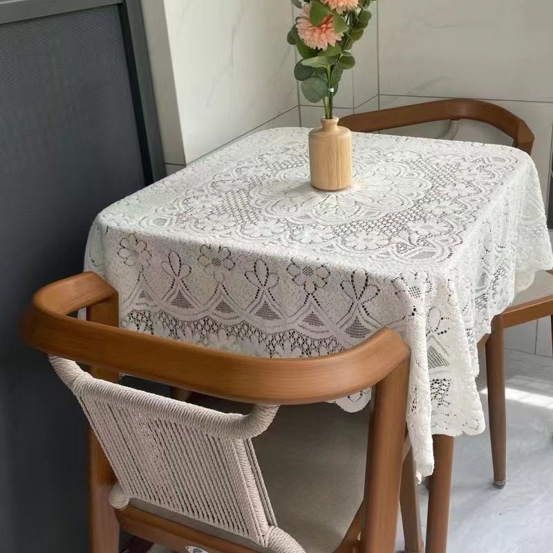 Tovaglia in pizzo, tavolino da caffè, comodino, copripolvere, autunno/inverno 2025, novità_voghion.com