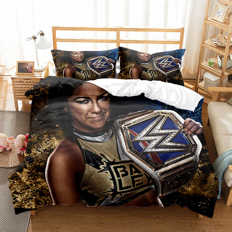 È possibile stampare la biancheria da letto e il set di tessili per la casa WWE Wrestling in tre pezzi_voghion.com
