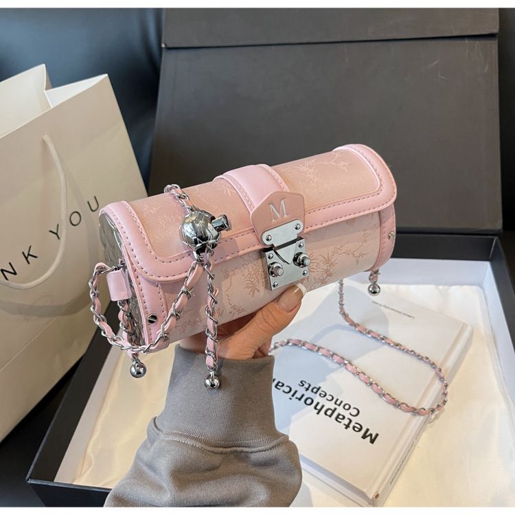Nuova borsa a cilindro con catena squisita Moda da donna Versatile monospalla a tracolla Pendolarismo sotto le ascelle di alta qualità_voghion.com