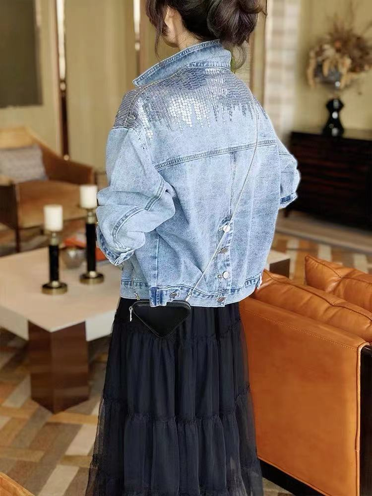 Chaqueta vaquera para mujer Chaquetas para mujer Abrigos vaqueros Chaqueta vaquera para mujer Chaqueta vaquera para mujer Abrigo de mujer Nuevo en_voghion.com