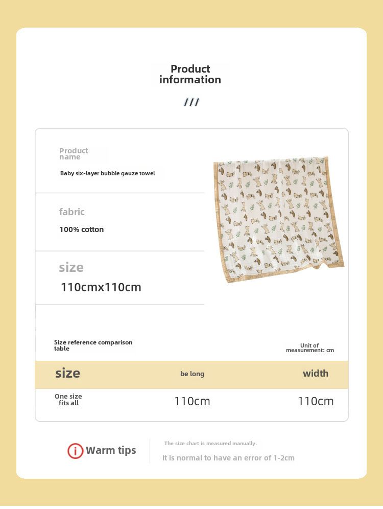 Baby Quilt Cotton Six-Layer Gauze Bath Towel Newborn Aa Class Single Bag Towel Blanket for Newborn Baby_voghion.com
