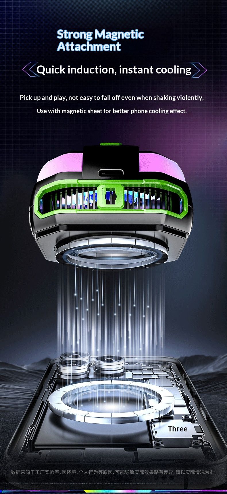 Digitex 2025 New Model JS86 Magnetic Back Clip Cooler Phone Freezing Silent Live Streaming Dedicated_voghion.com