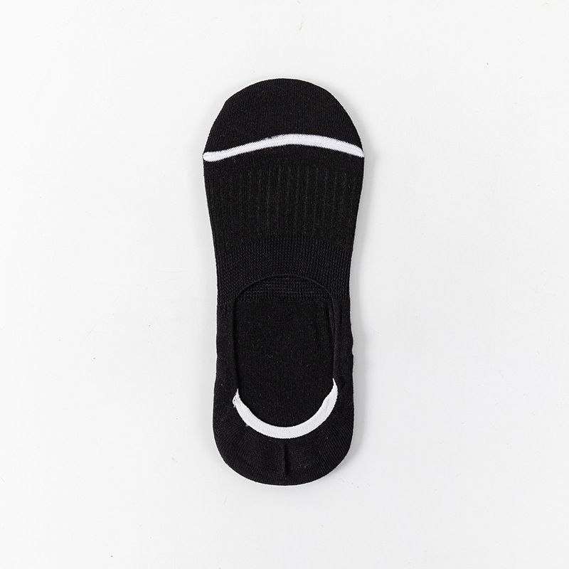 2025d Summer Solid Color Vertical Striped Invisible Men's Casual Short Silicone Non-slip Low-cut Boat Socks_voghion.com