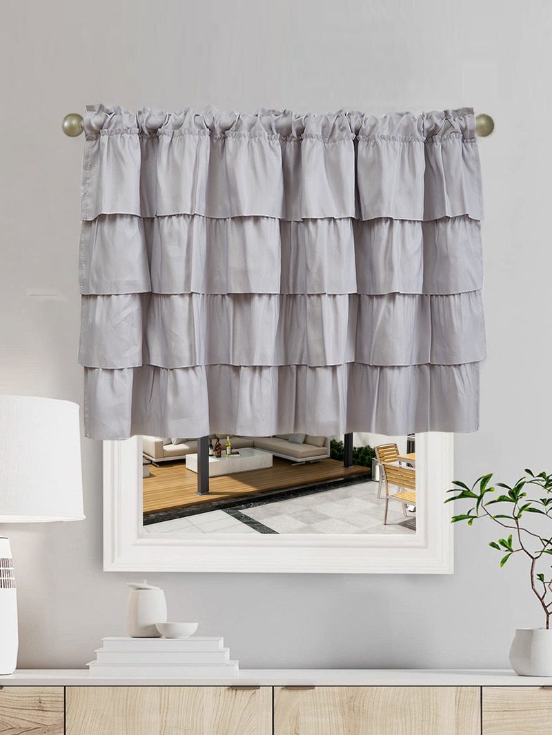Cortinas semitransparentes modernas – cortinas de poliéster com babados para sala de estar (forro 100% blackout opcional, sem necessidade de furação, branco/prata/verde)_voghion.com