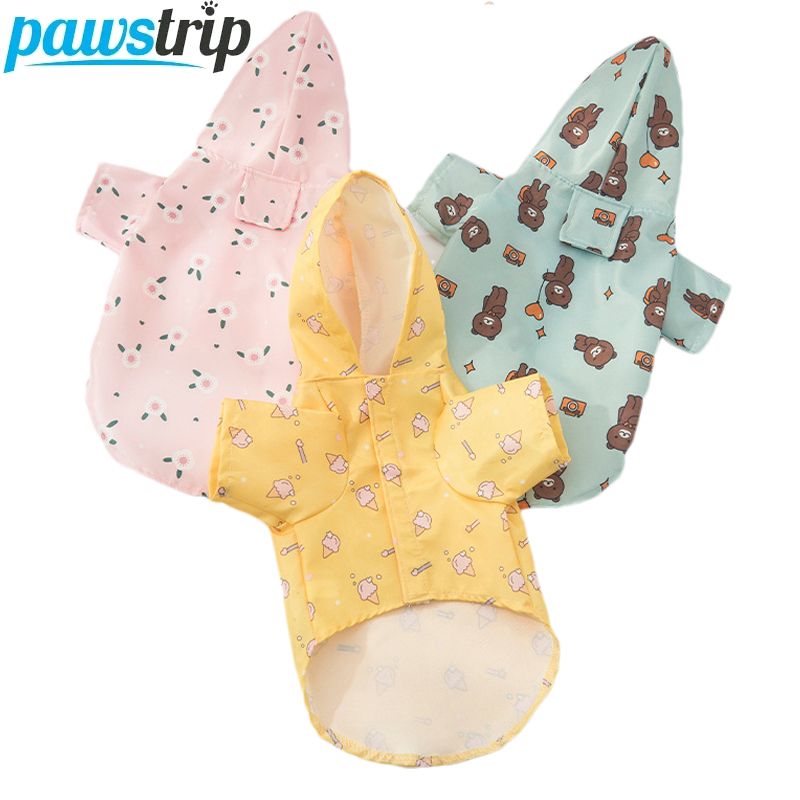 Waterproof Pawstrip Raincoat For Dogs By PawParty Store_voghion.com