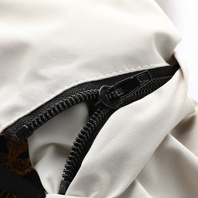 Men's Heavy-Duty Full-Zip Hooded Jacket With Stand Collar & Full-Zip Closure, Full-Length Zipper Front, Large Capacity Pockets, Machine Washable Coat_voghion.com