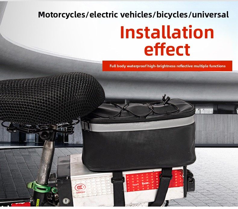 Electric Folding Delivery Special Mountain Bike Waterproof Pannier Rack Rear Seat Bag Cycling Accessories_voghion.com