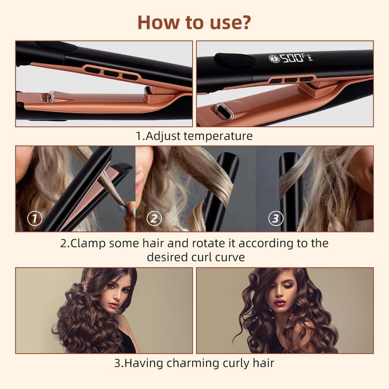 Household Styling And Board, Dual-purpose Electric Clip Curler, Negative Ion High-temperature Vibration Hair_voghion.com