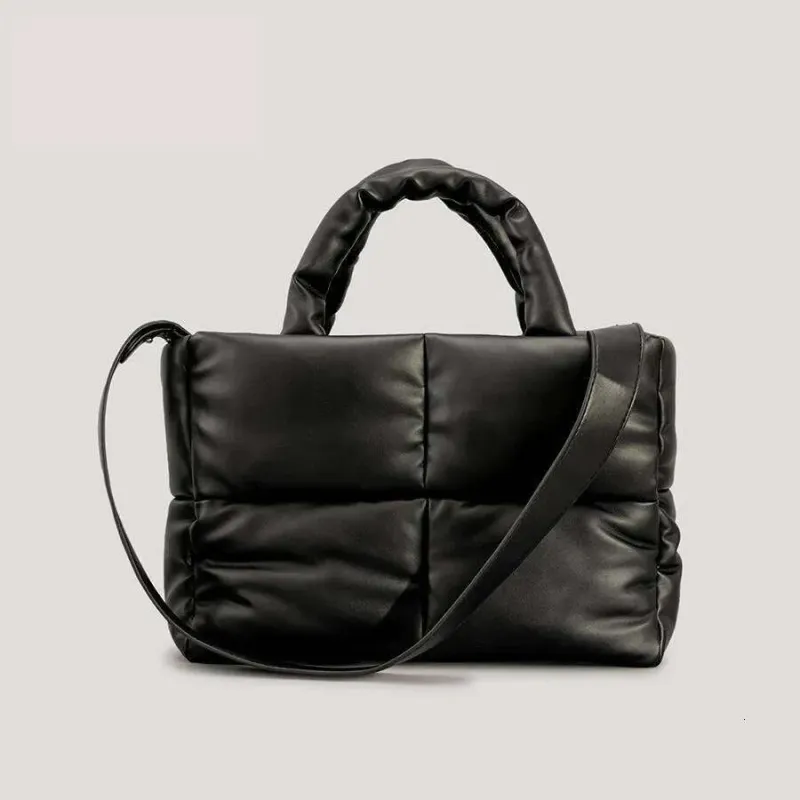 Borsa a tracolla imbottita da donna, in nylon e cotone, con tracolla, invernale, 2024_voghion.com
