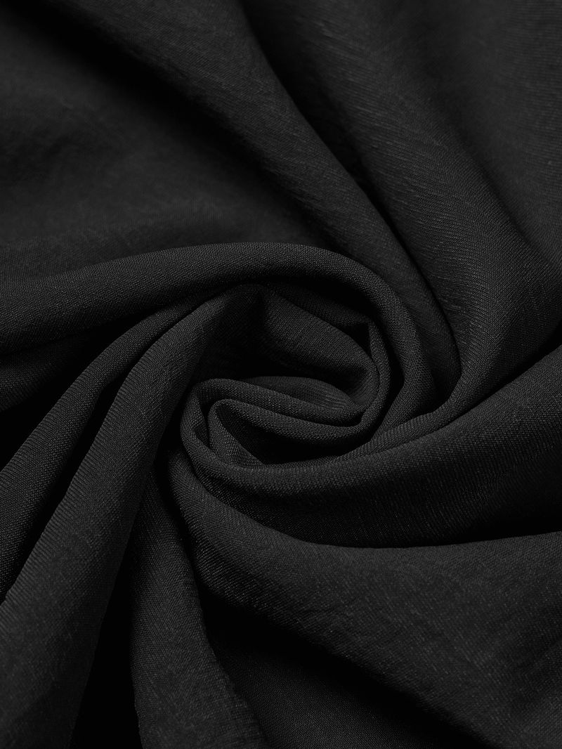 Abbigliamento da donna, camicia in due pezzi finta a maniche lunghe, tinta unita, collo semi-alto, casual, da donna_voghion.com