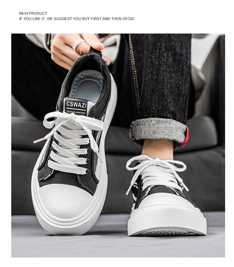 Sneakers casual leggere e traspiranti da uomo per l'estate - Punta rotonda, tomaia in mesh, suola in gomma, comode scarpe basse per il tennis e l'uso quotidiano_voghion.com