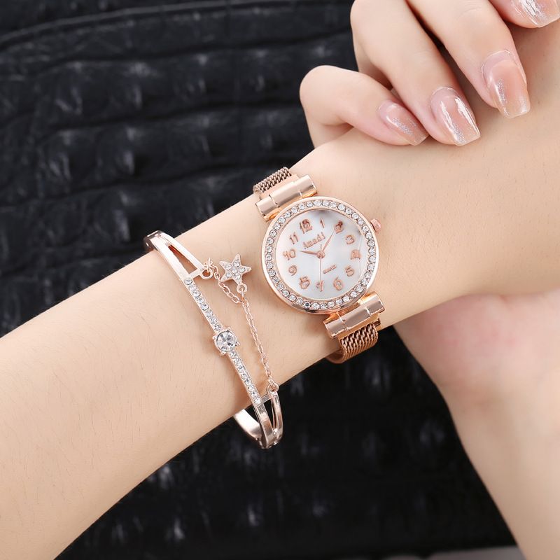 Student Watch Milan Magnet mit römischen Ziffern für Mädchen, einfache Damenuhr für den täglichen Pendler, lässig, Geburtstag, Valentinstagsgeschenk_voghion.com