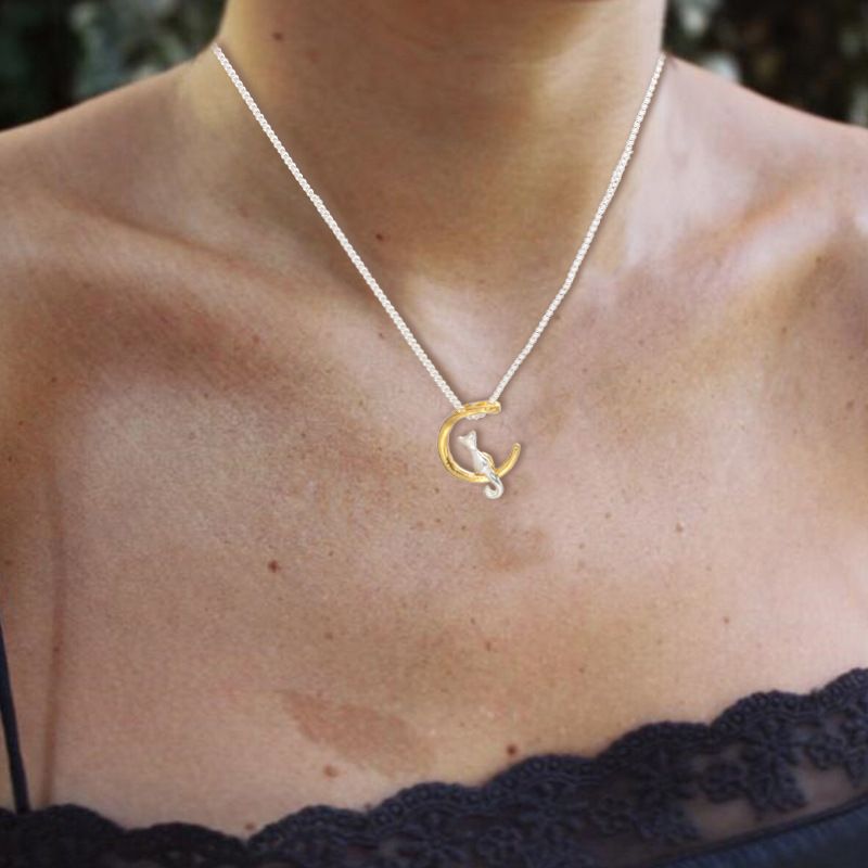 Maan Kat Ketting Vrouwen Internet Rode Kraag Ketting Korte Halsketting Schattig Zoet Stijl Student Veelzijdig_voghion.com