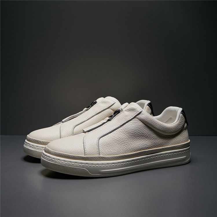 Mocassini estivi da uomo di qualità imbattibile, con suola morbida, stile britannico di alta qualità, casual, in pelle, bianchi_voghion.com