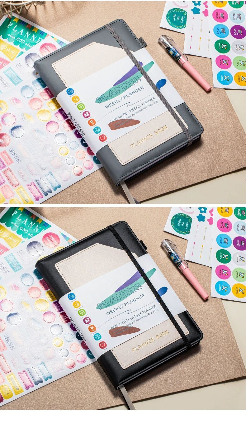 Notebooks Special Of No Date Schedule Book Planner Weekly Plan Book A5 Monthly Plan Notebook English Book_voghion.com