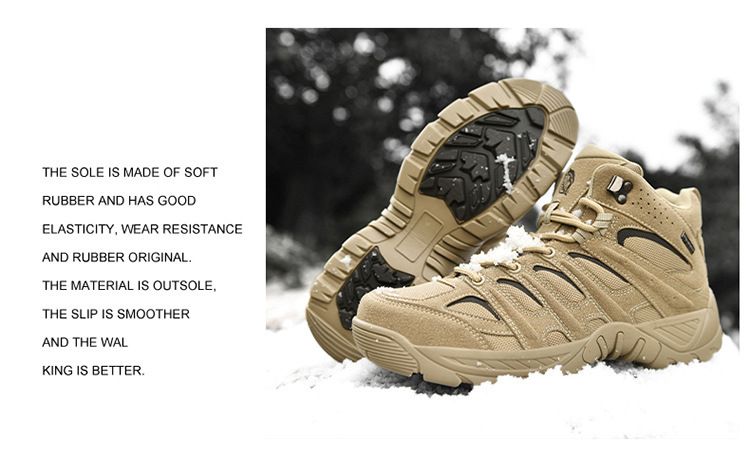 Bottes militaires tactiques pour hommes – Chaussures de randonnée légères et durables pour terrains extrêmes, entraînement et camping – Tailles 40 à 47. Chaussures grande taille_voghion.com