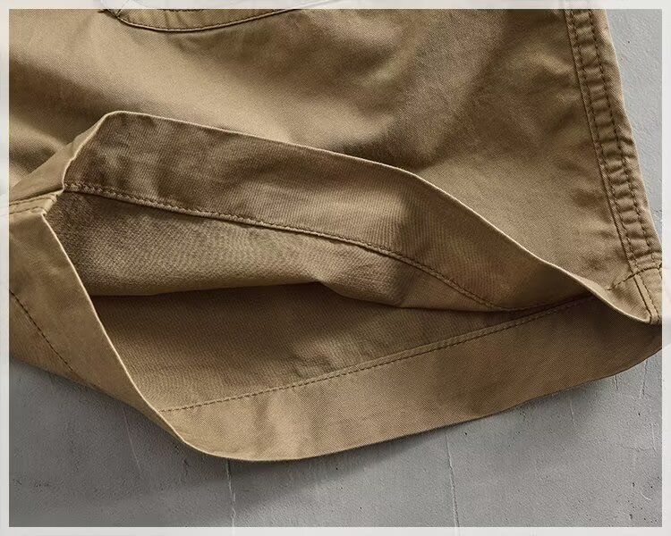 Herrenbekleidung Lockere, modische Arbeitskleidungs-Shorts Lockere Cargo-Shorts aus Baumwolle Lässige Sommer-Streetwear-Kurzhosen mit funktionellen Taschen für Jugendliche_voghion.com