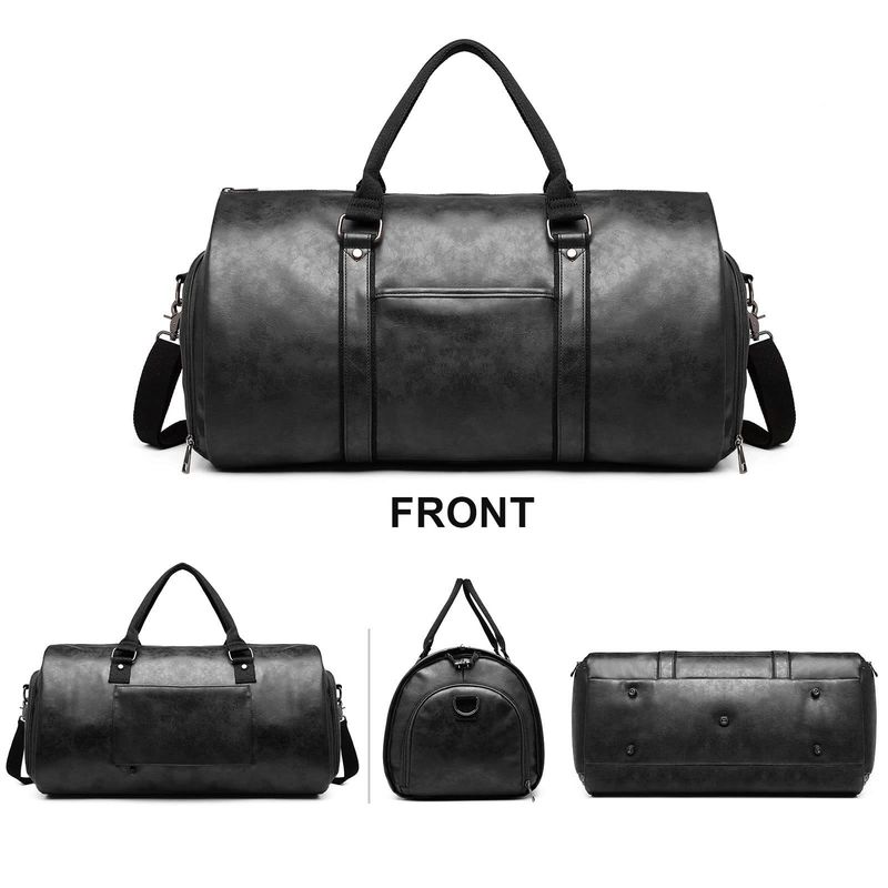 Borsa da viaggio convertibile per abiti da uomo in pelle con scomparto per scarpe_voghion.com
