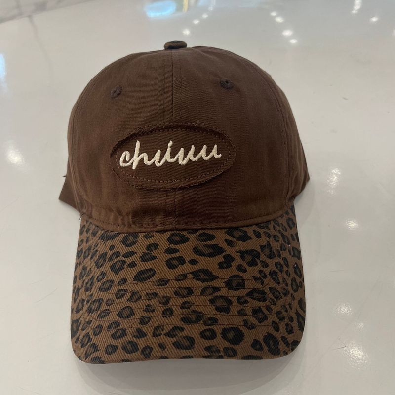 Fashion Leopard Print Brim Patchwork Baseball Unisex Summer Korean Version Trendy Brand Letter Embroidery Duckbill Cap_voghion.com