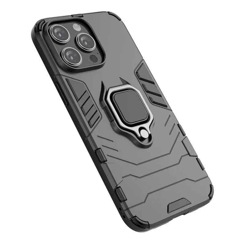 Armadura a prueba de golpes para 15 Pro Max 15Pro iphone15 Plus Soporte magnético para automóvil Anillo de cubierta trasera para iPhone 15ProMax Funda de teléfono_voghion.com