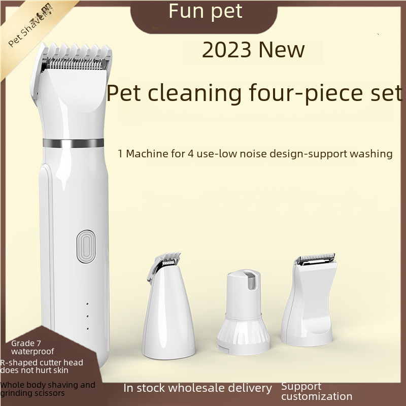 Pet Shaver 4-in-1 suit dog electric clipper pedicure hair clipper cat electric nail grinder_voghion.com