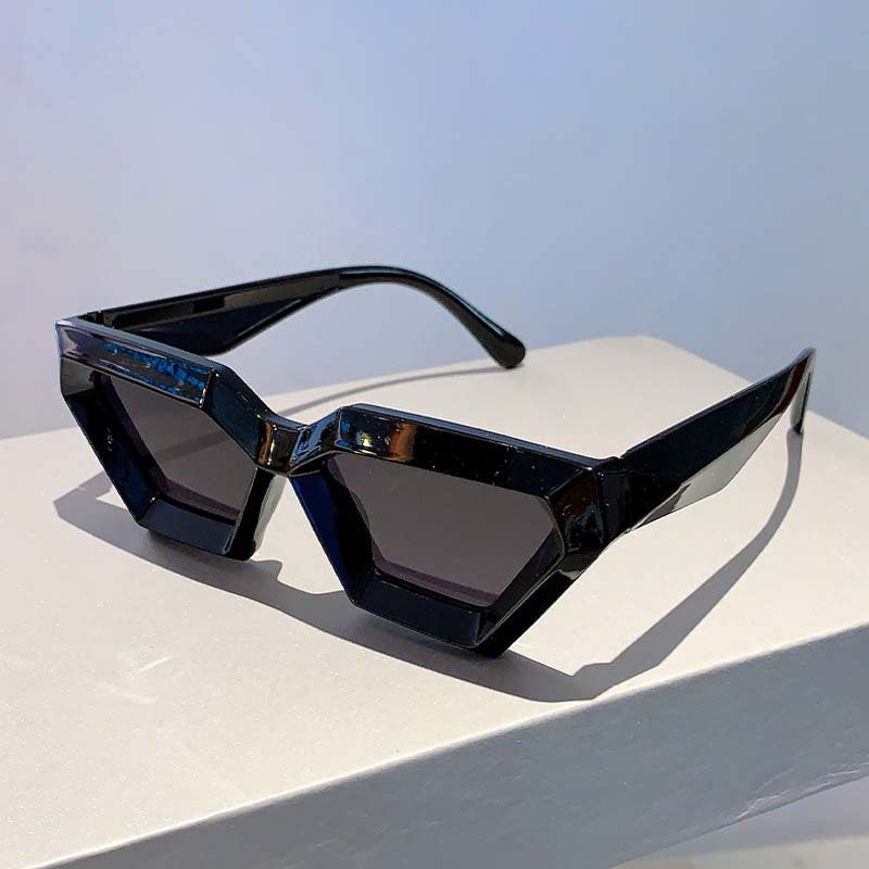 Fabrik Direktverkauf Neue Diamant Unregelmäßige Design Sonnenbrille Punk Hip-Hop Internet Promi Gleichen Stil Einfache Mode Sonnenbrille_voghion.com