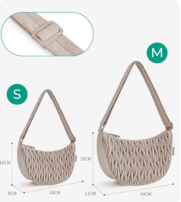 Yeni Moda Niş Tasarım Kadın Omuz Çantası Naylon Kapitone Postacı Çantası Ayarlanabilir Omuz Askılı Taşınabilir El Çantası_voghion.com